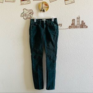 J.Crew Green Corduroy Toothpick Pants 25